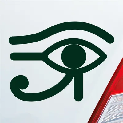 Produktbild von Auto Aufkleber Horusauge Udjat-Auge Auge Eye Ägypten Egypt Car 13x10 cm Dunkelgrün Sticker Heckscheibenaufkleber