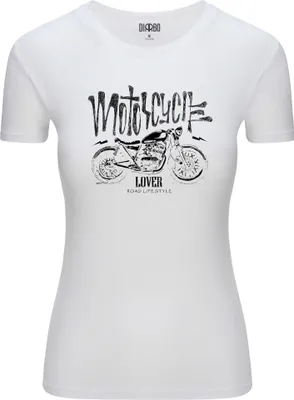 Immagine prodotto di Diarbo t-shirt da donna con stampa amante moto amante moto bianco taglia S