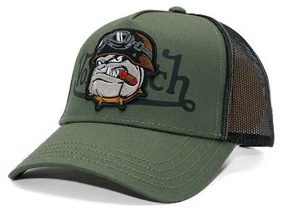 Produktbild von Von Dutch Originals Trucker Cap - BULL - Patch Olive