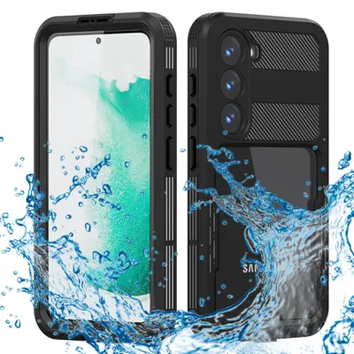 Produktbild von ShellBox Wasserdichte Schutzhülle IP68 für Samsung Galaxy S23 – Schwarz