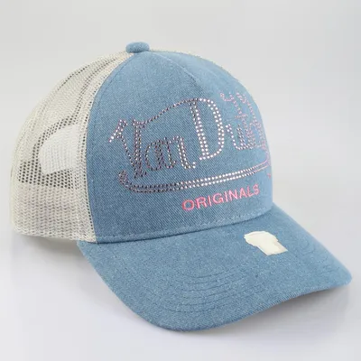 Produktbild von Von Dutch Originals Trucker Cap Fargo - Baumwolle Twill Denim Blue / Pink