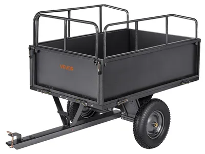 Zdjęcie produktu dla Przyczepa Wywrotka Vevor 272 Kg 17 Cu Ft Solidna Najlepsza Do Atv Kosiarki