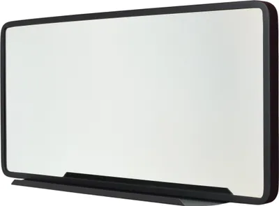 Image de Miroir mural rectangulaire LOFT42 Industry avec étagère - Métal - Noir - 40 x 80 x 12