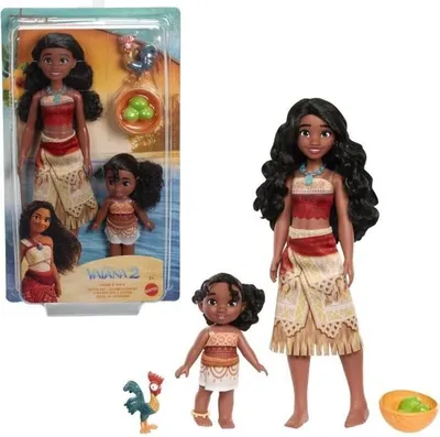 Image de DISNEY PRINCESS Poupée Vaiana, Coffret 2 Soeurs, JBT66