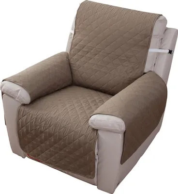 Produktbild von Sesselschoner 1 Sitzer Relaxsessel Universal Reversibel Gesteppte Gepolsterter Sofaschutz Sesselauflage Sofaüberwurf, Hellbraun
