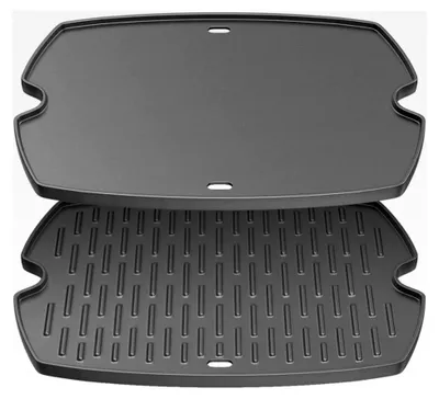 Produktbild von 43,2 cm Gusseisen Grillplatte für Weber Q1000, Q1200, Q1400, Q100, Q120, Q140 Serie GS4 Grills
