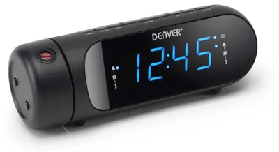 Zdjęcie produktu dla Denver CPR-700, Cyfrowy budzik, Owalny, Czarny, 24h, PLL, Każda płeć