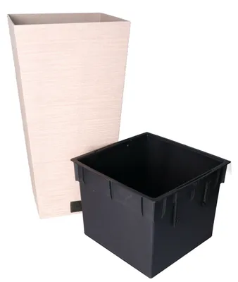 Produktbild von Prosperplast Pflanztopf Eco Wood - Kunststoff - Creme - 26 x 50 cm