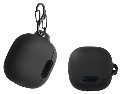 Produktbild von kwmobile Schutzhülle für Anker Soundcore Liberty 4 NC Hülle - TPU Silikon Case für Kopfhörer Ladecase - stoßfestes Cover mit Karabiner - Schwarz