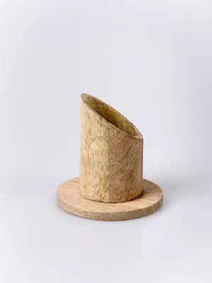 Produktbild von Kerzenleuchter Ø für Kerzen 3 cm, Holz natur, rund