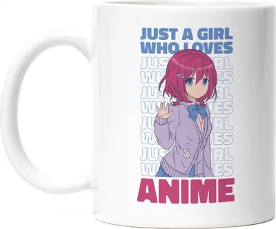 Produktbild von Just A Girl Who Loves Anime Tasse Otaku Baka Manga Fans Geschenkidee