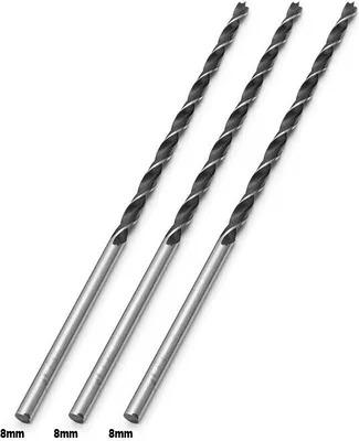 Zdjęcie produktu dla Zestaw 3 bardzo długich wierteł do drewna (8x300 mm )