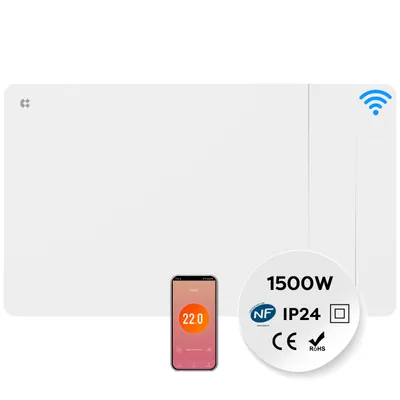 Produktbild von CIARRA Elektro-Heizkörper Heizgerät, Intelligenter Keramik-heizkörper mit WLAN steurung, Thermostat mit PID 10–20 m² 1500 W CBHTD15A-W