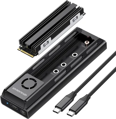 Produktbild von GRAUGEAR externe Docking M.2 NVMe/NGFF SSD mit Lüfter 20Gbit