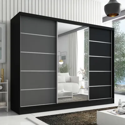Produktbild von Schwebetürenschrank AURELIA 1 Schwebetürenschrank AURELIA 2 200 cm mit Spiegel, 3 Türen, 3 Schubladen