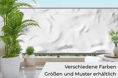 Obrázek produktu pro MuchoWow® Balkonová zástěna pro ochranu soukromí - rohož pro ochranu soukromí Balkonový banner - kryt terasy - větrná clona na balkon - neprůhledná ochrana proti povětrnostním vlivům