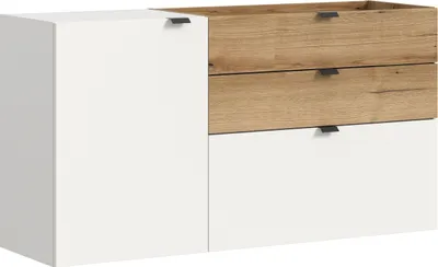 Produktbild von Kommode >Naro< in Weiß - 120x64x37cm (BxHxT)