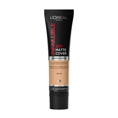 Obrázok produktu pre L'Oreal Paris Infallible 32H Matte Cover Podkład matujący 135 Warm Undertone/Vanilla, 30 ml