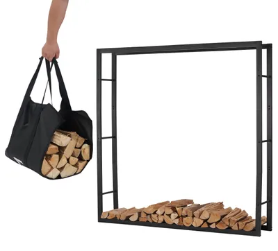 Obrázek produktu pro Online regál na dříví Lendo, rozměry 148 x 25 x 148 cm, s nosnou taškou