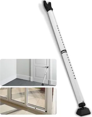 Produktbild von Verstellbare Sicherheitsstange - Türstange mit hoher Sicherheit - Teleskopische Verriegelungsstange - Haussicherheit - Rutschfeste Tür- und Fensterstopperstange - Französische Türen - Schiebetür-Sicherheitsschloss