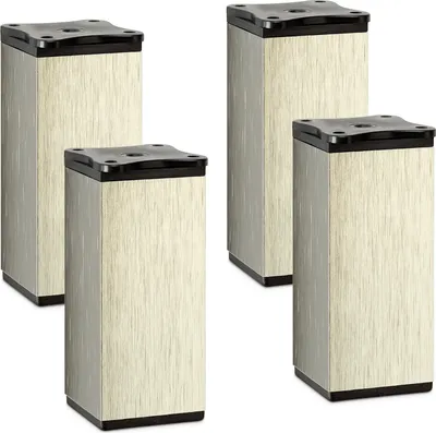 Produktbild von 4er Set Möbelfüße QUEBEC 100 mm Edelstahloptik