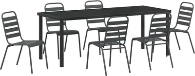 Obrázek produktu pro vidaXL Zahradní jídelní set 7 ks antracitová práškově lakovaná ocel