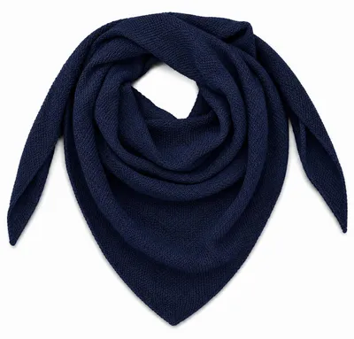 Produktbild von XL Strick Dreieckstuch - Schal 200 x 80 cm | Dunkelblau