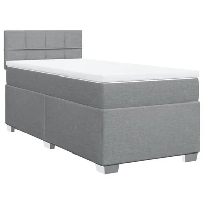 Produktbild von vidaXL Boxspringbett mit Matratze Hellgrau 80x200 cm Stoff