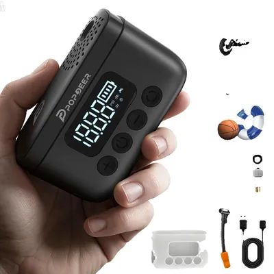 Zdjęcie produktu dla Elektryczna pompka rowerowa, 150 PSI, przenośna konstrukcja, P-T01B