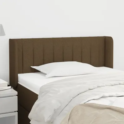 Produktbild von The Living Store Kopfteil mit Ohren Dunkelbraun 103x16x78/88 cm Stoff