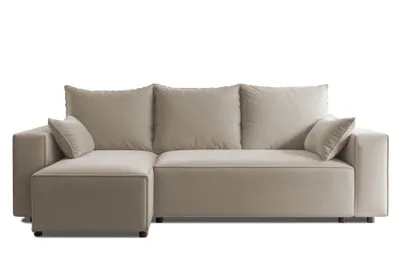 Produktbild von 4ALLHOME Ecksofa mit Schlaffunktion TOBI, Couch, Sofa mit Bettkasten, Eckcouch, L-Form Velo 622 Beige