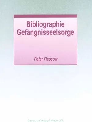 Produktbild von Bibliographie Gefängnisseelsorge