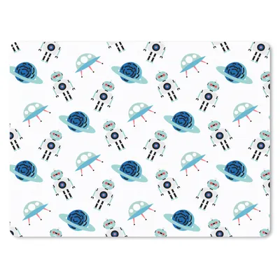 Produktbild von MuchoWow® Mauspad Mousepad Weltraum - Roboter - Planeten - Muster 40x30 cm - Mousepads - Maus Mat - Pad - Mausunterlage - Anti Rutsch