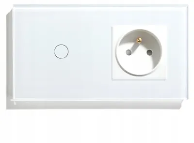 Obrázek produktu pro Dotykový vypínač s Wi-Fi a zásuvkou, bílý