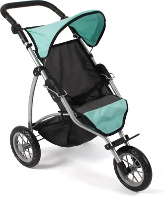 Produktbild von Puppenwagen Jogging-Buggy "LEON" Melange anthrazit-mint