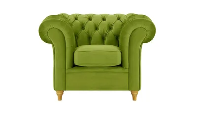 Produktbild von SLF24 - Sessel Chesterfield - olivgrün - Velluto 9
