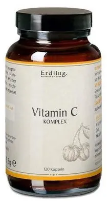 Produktbild von Vitamin C-Komplex Zink Histidin vegan Kaps.Erdling 120 St