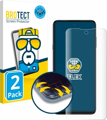Produktbild von 2x BROTECT Fullscreen Schutzfolie für Motorola Edge 20 Lite Displayschutz Folie Fullcover Klar Transparent