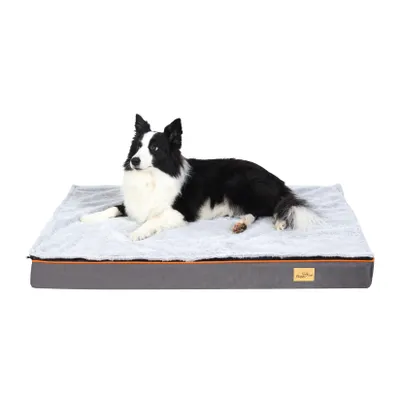 Immagine prodotto di FATIVO Cuccia per Cani Impermeabile 110×85×10 cm – Materasso Ortopedico per Cani con Rivestimento Sfoderabile e Lavabile, Memory Foam & Coperta, XL