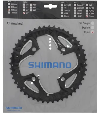 Produktbild von Shimano T551 10s Kettenblatt (AL) 48t FC-T551 schwarz-silber