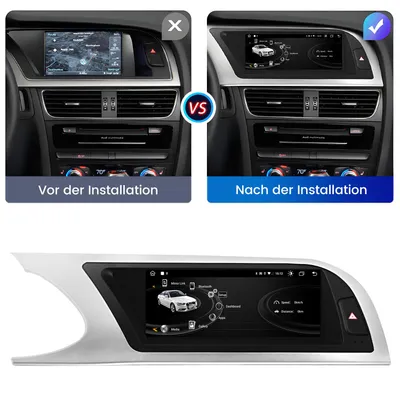 Obrázok produktu pre 4+64G 8,8'' Android 14 8-jadrový autorádio CarPlay GPS navigácia Audi multimédiá pre Audi A4 B8 LHD 2009-2012