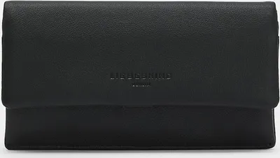 Produktbild von Liebeskind Berlin Geldbörse Slam 20, 18.5 x 3 x 10 cm, Schwarz, naturgenarbtes Rindsleder, RFID-Schutz, Überschlag mit Druckknopf, 10 Karten-, 3 Schein-, 1 Dokumenten-, 2 Steckfächer, Münzfach & Reißverschlussfach hinten