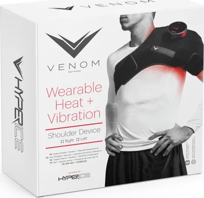 Zdjęcie produktu dla Manson Umar z systemem spalania Venom Shoulder Right, 3 drgania, autonomia przez 3 godziny, ekran dotykowy, ciepło nanotechnologiczne, Hyperice