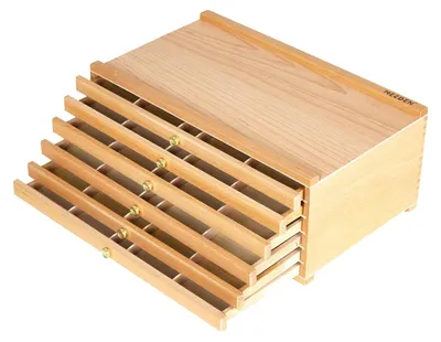 Produktbild von Aufbewahrungsbox 6 Schubladen, Buchenholz, für Künstler