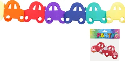 Obrázek produktu pro Girlanda barevná 3 m - Auto