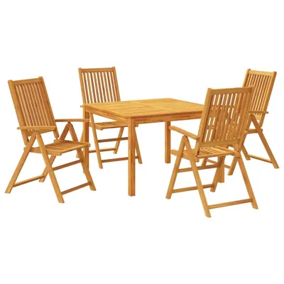 Image de vidaXL Ensemble de jardin 5 pièces en bois massif d'acacia