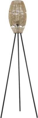 Image de HOME DELUXE Lampadaire trépied en jute KIKO - Naturel | Lampadaire en jute, lampadaire bohème, lampadaire scandinave