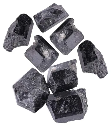 Turmalinkristall-Chips, schwarz, roh, 100 g, Heilstein