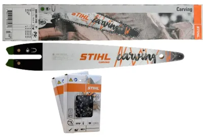 Produktbild von Stihl Carving Schiene 1,3 1/4" 30cm / 12" 30050003205 +2xStihl Sägekette 13RMS  36610000064