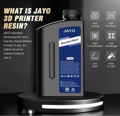 Produktbild von JAYO 3D Drucker Harz 405nm UV Standard Fast Curing Photopolymer Resin 4K/6K/8K LCD DLP SLA Hohe Präzision Geringe Schrumpfung Grau+Dunkelgrau 1000g 2 Pcs